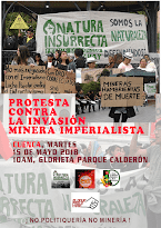 Protesta contra la invasión minera imperialista