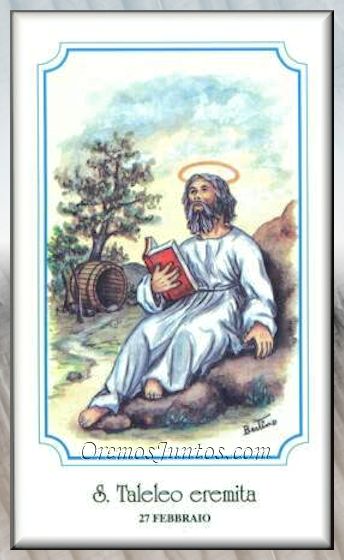 Vidas Santas San Talaleo, Anacoreta
