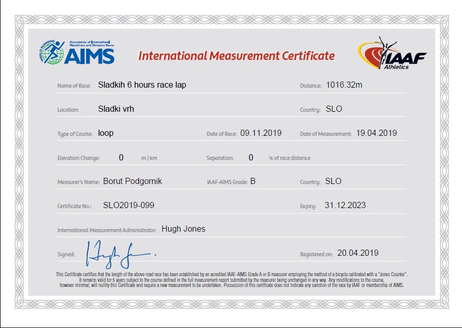 AIMS certifikat