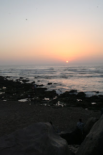 Puesta de sol desde la costa de Rabat. Julio 2011.