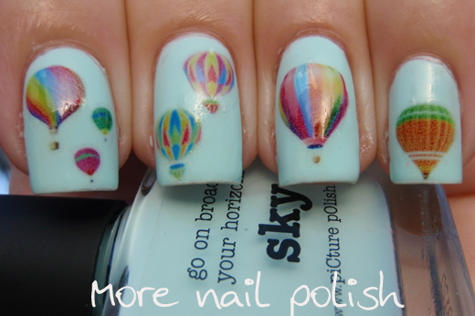 hot air balloon nails adventure