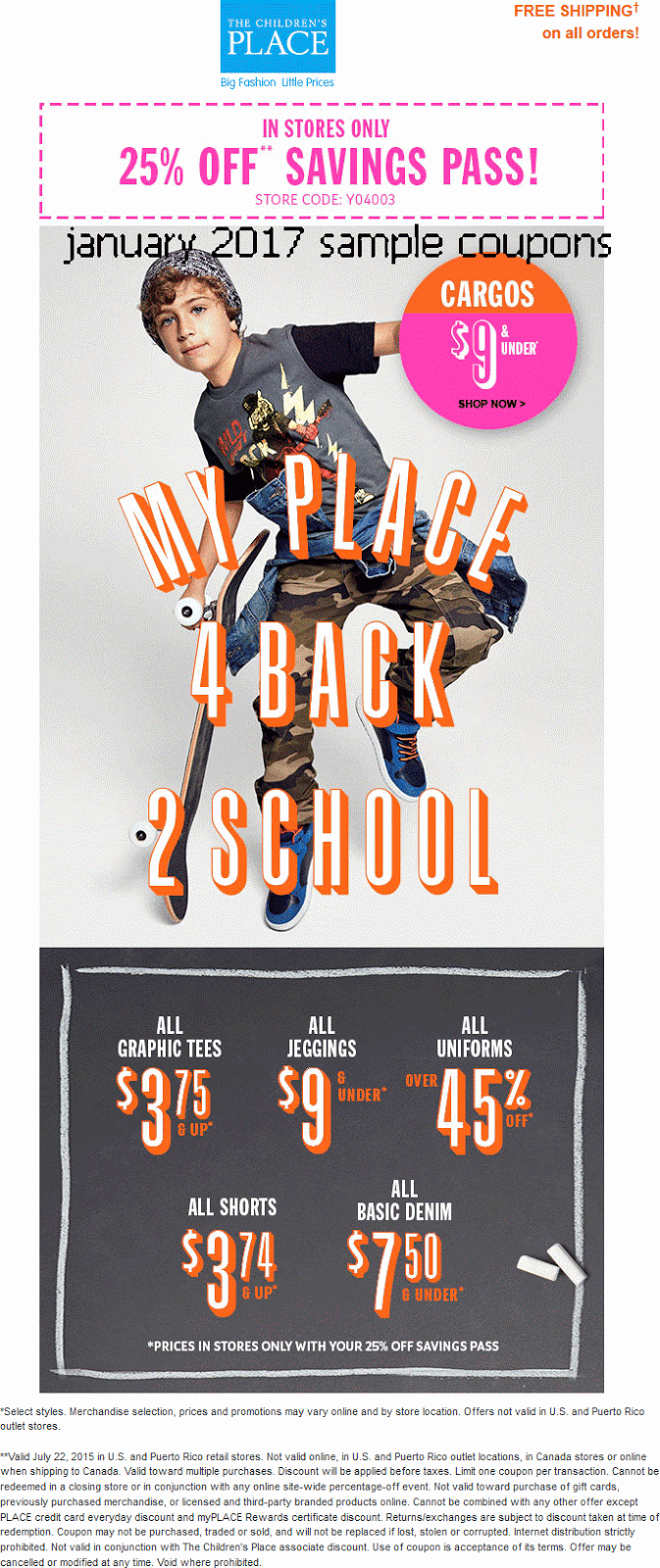 Printable Coupons 2020 Childrens Place Coupons