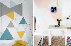 geometric wall painting designs geometrics watercolours loving watercolour trend