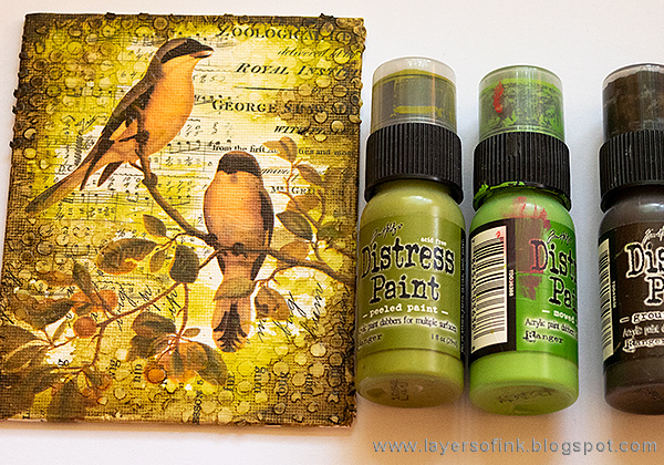 Layers of ink - Flowers and Birds Canvas Tutorial by Anna-Karin Evaldsson
