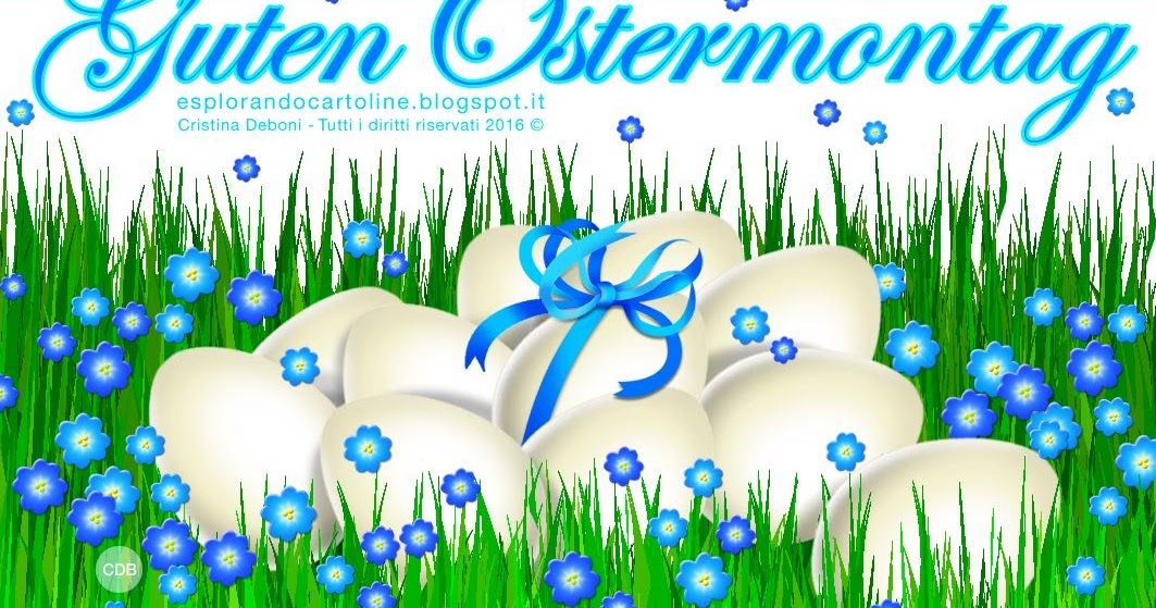 Esplorando Cartoline CDB Grußkarte 🌿🌸🌸🌿 GUTEN OSTERMONTAG! Mit Bild