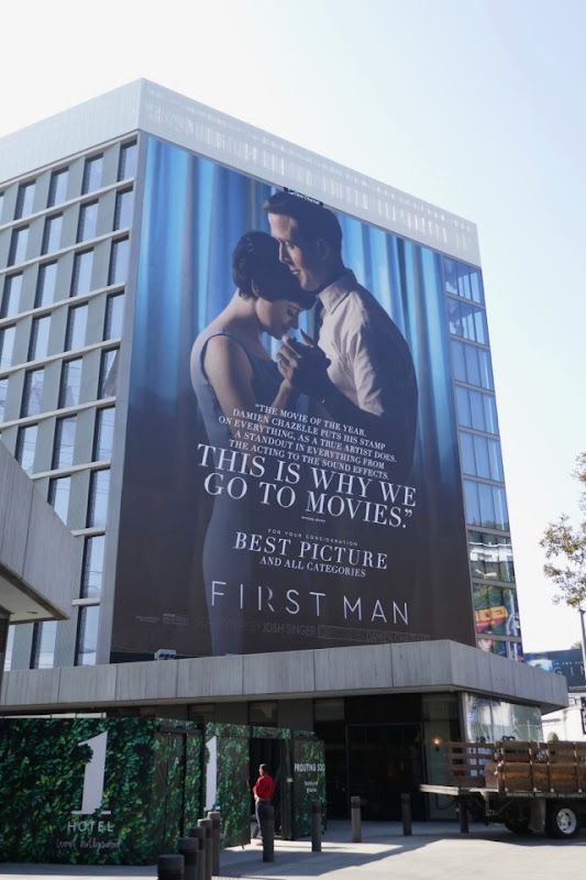 Giant First Man For your consideration billboard Sunset Strip First Man For your consideration billboard