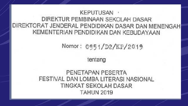 Daftar Peserta Lolos FL2N SD Tingkat Nasional