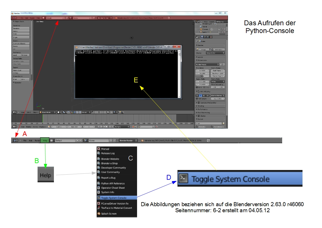 Blender 3D für Jedermann: Das Python-Fenster (console)