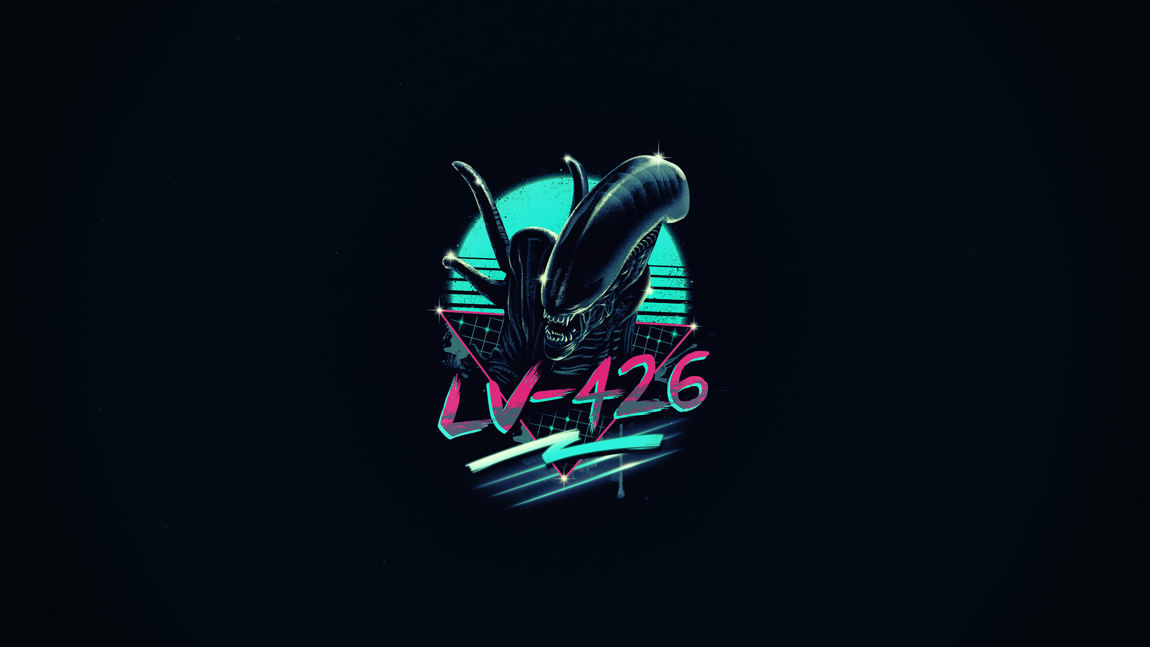 Minimalist, Alien, Xenomorph, Sci-Fi, 4K, 3840x2160, #58 Wallpaper PC