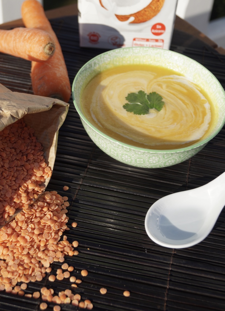 Velouté lentilles corail-carottes-coco