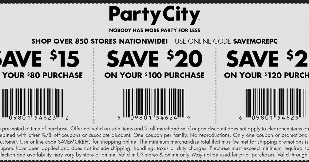 Party city printable coupons May 2018 Coupons 2018