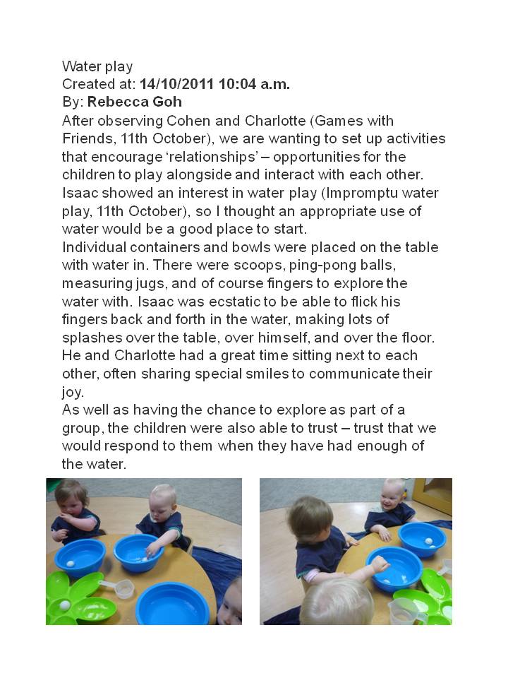 Rebecca Goh's blog linking of learning stories