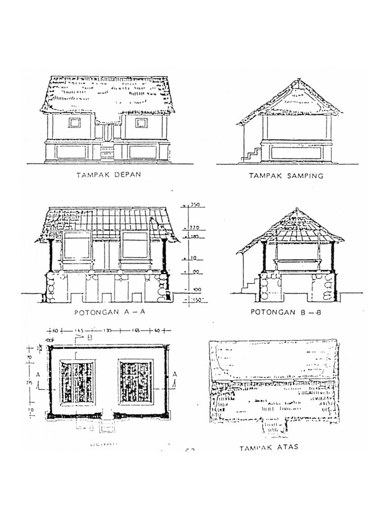  Denah  Rumah  Joglo  Tradisional struktur rumah  tradisional 