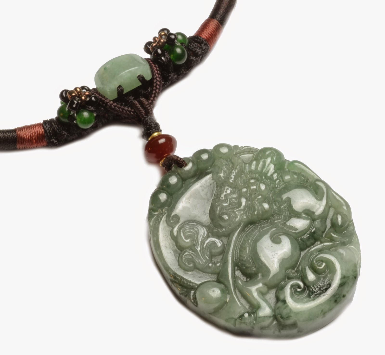 Fortune Jewelry & Healing Beauty : Gorgeous Fortune Horse Carved Green ...