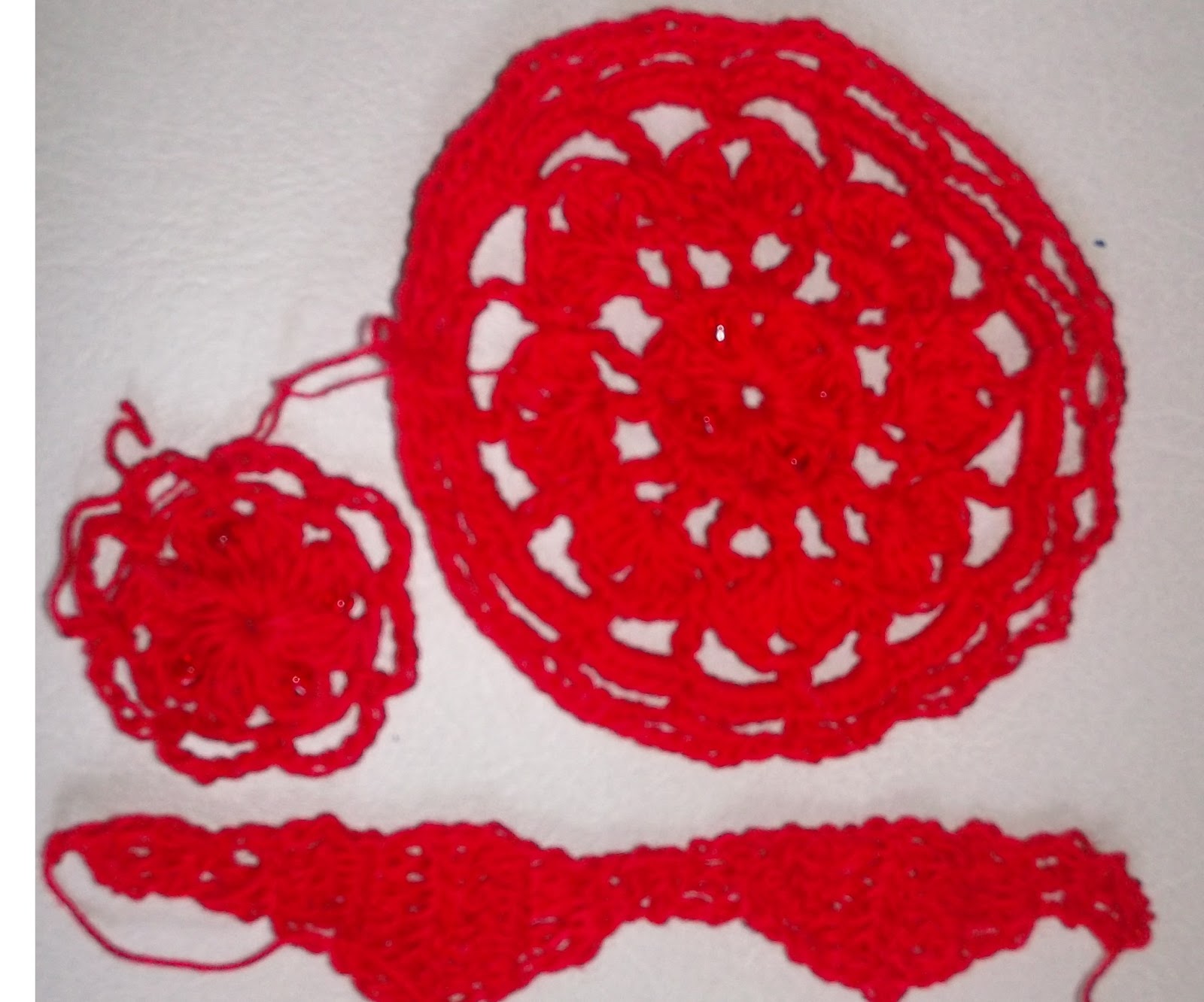 Mis Creaciones Mi REMERA COLOR ROJA AL CROCHET