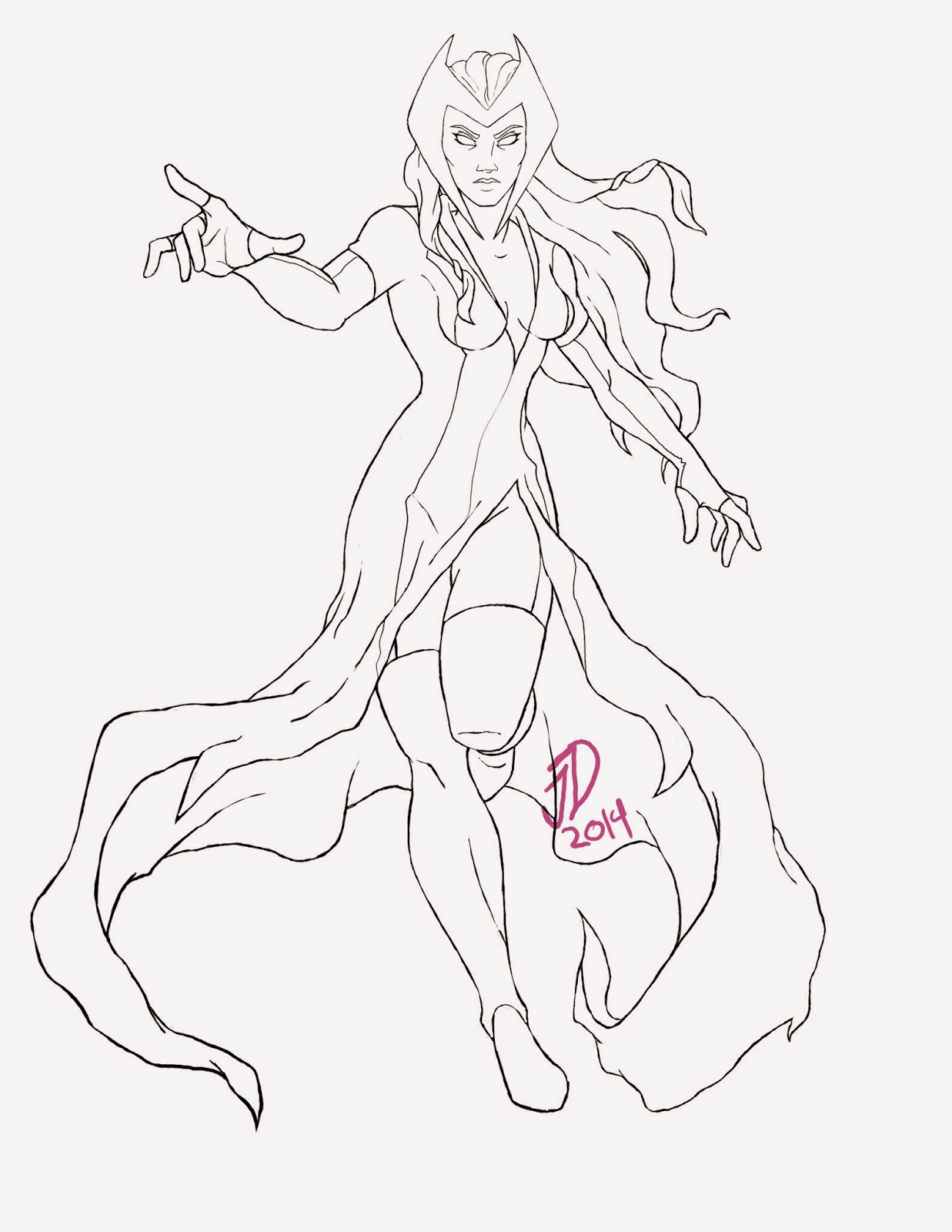 JMDunn Art and Animation: Scarlet Witch Scribble