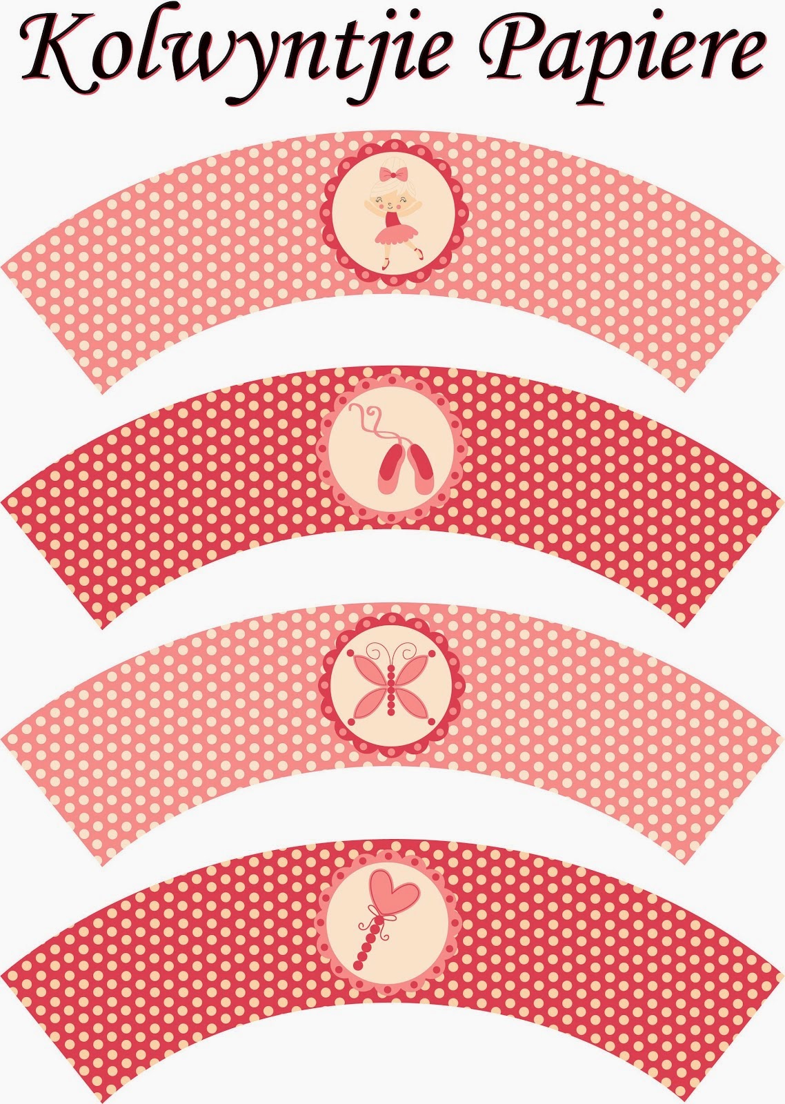 Mini Kit de Ballet para Imprimir Gratis. Wrappers para cupcakes.