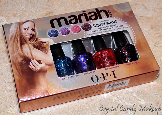Collection Mariah Carey d'OPI - Liquid Sand Mini Nail Lacquers - Get Your Number, Can't Let Go, The Impossible, Stay The Night