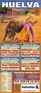 Huelva - Fiestas Colombinas 2014 - Cartel Taurino