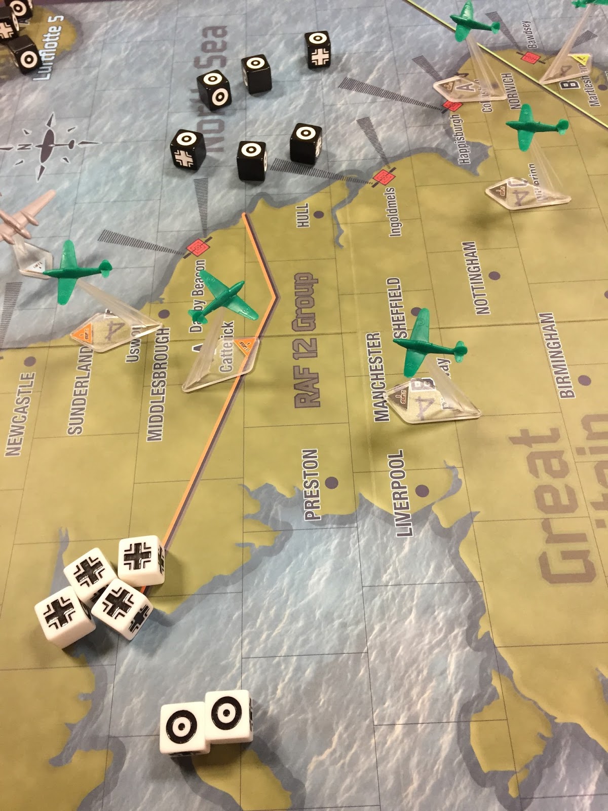 wargames and walking Battle of Britain board game first game