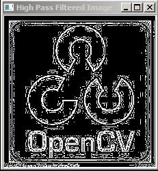 OpenCV C++ Code for High Pass Filter Output