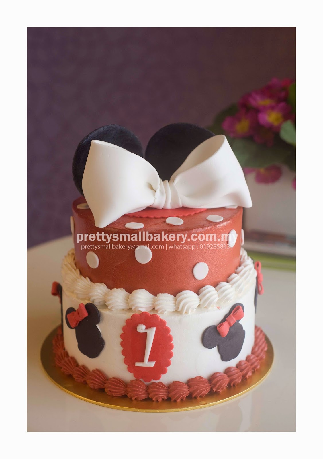 Kek birthday mini mouse yang cantik - Prettysmallbakery