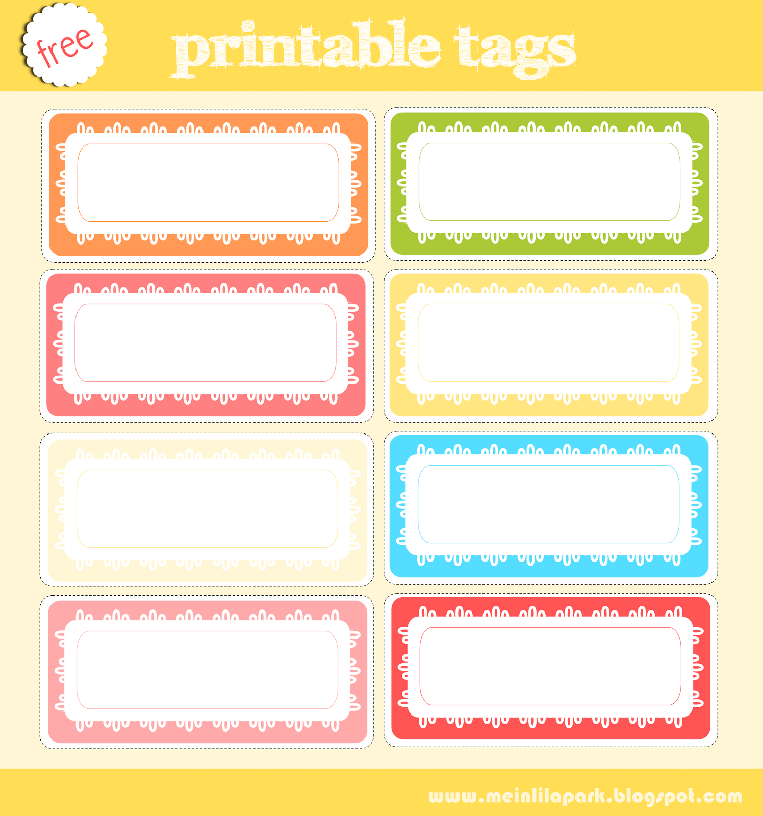 free printable tag collection and digital scrapbooking embellishment