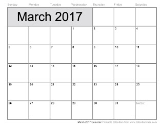 Free Printable Calendar March 2017 Free Printable Calendar March 2017
