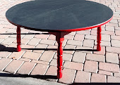 Childs Chalkboard Table Bright Red $79  Size 29X42