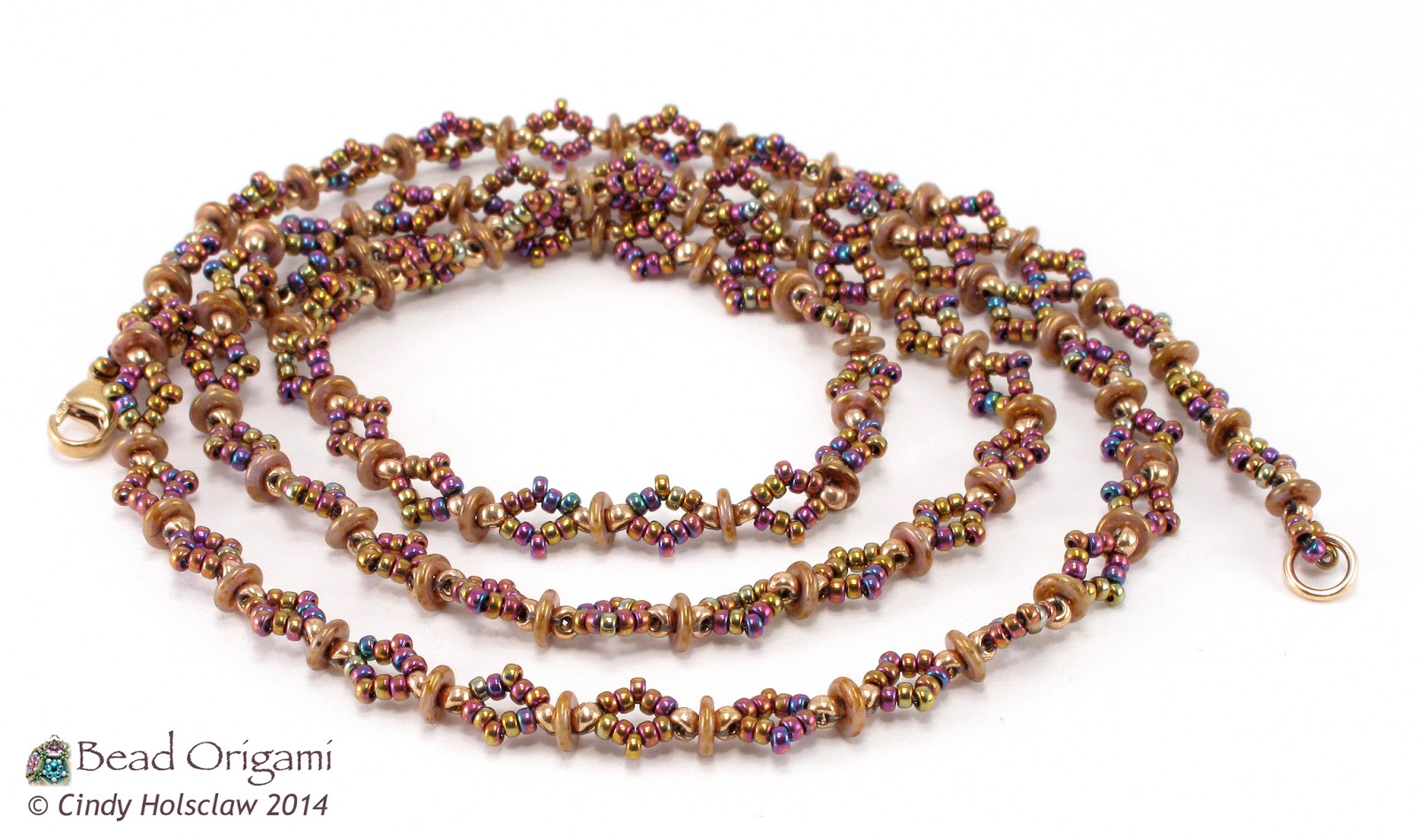 Bead Origami Free Pattern Diamond O Beaded Chain