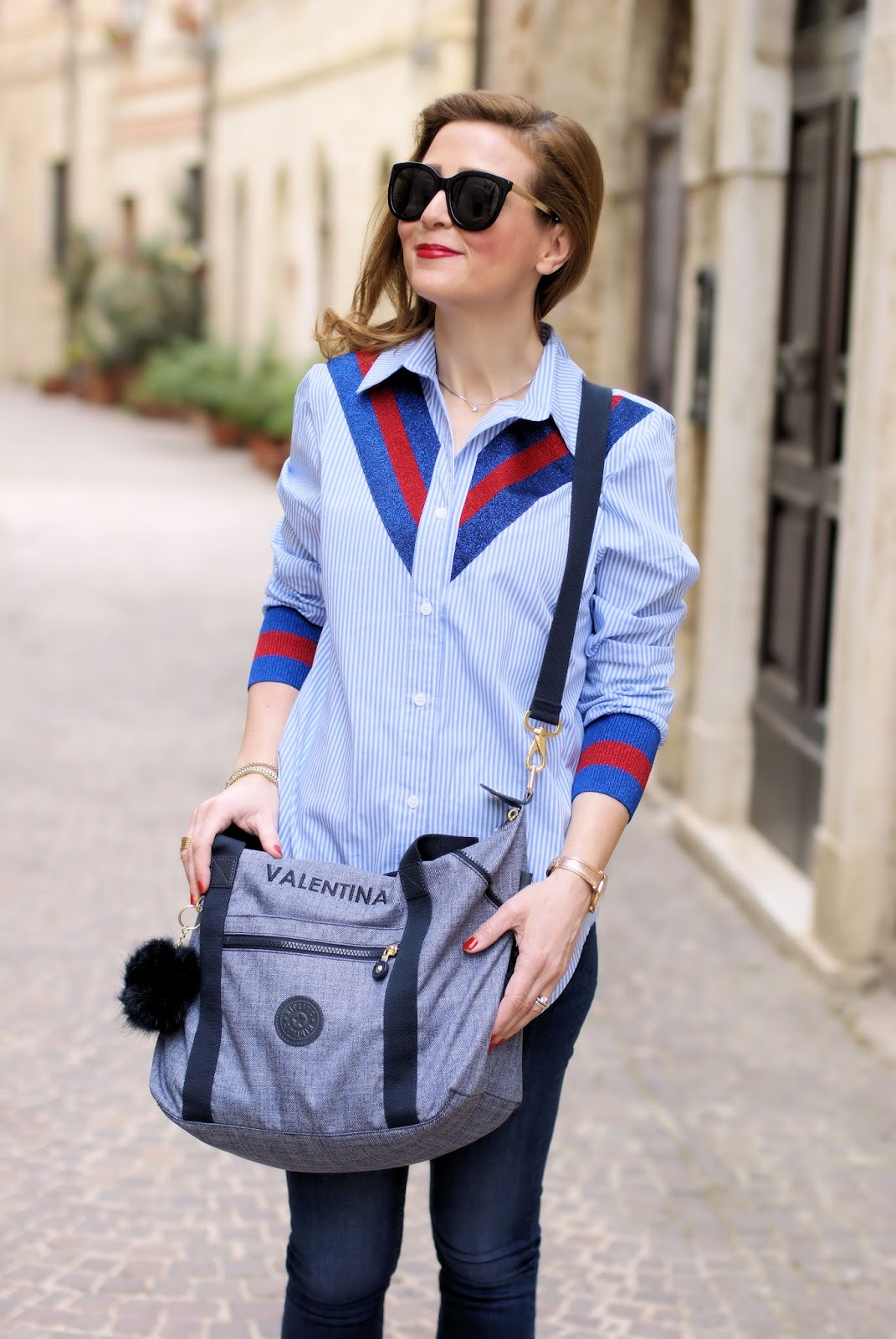 Kipling personalized bag: customized bag on Fashion and Cookies fashion blog, fashion blogger style
