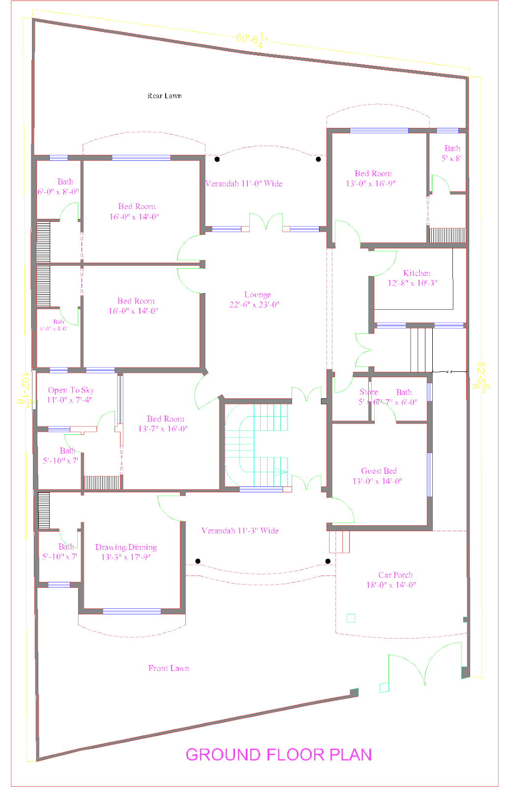 Kanal House Plan Of Quita,PESHAWAR,Swat