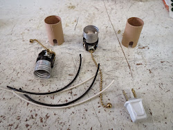 lamp table pull chain repair cluster brass parts sockets plug heat snap wires lead connect