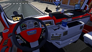 MAN Red Interior + Addons mod by OveRTRucK