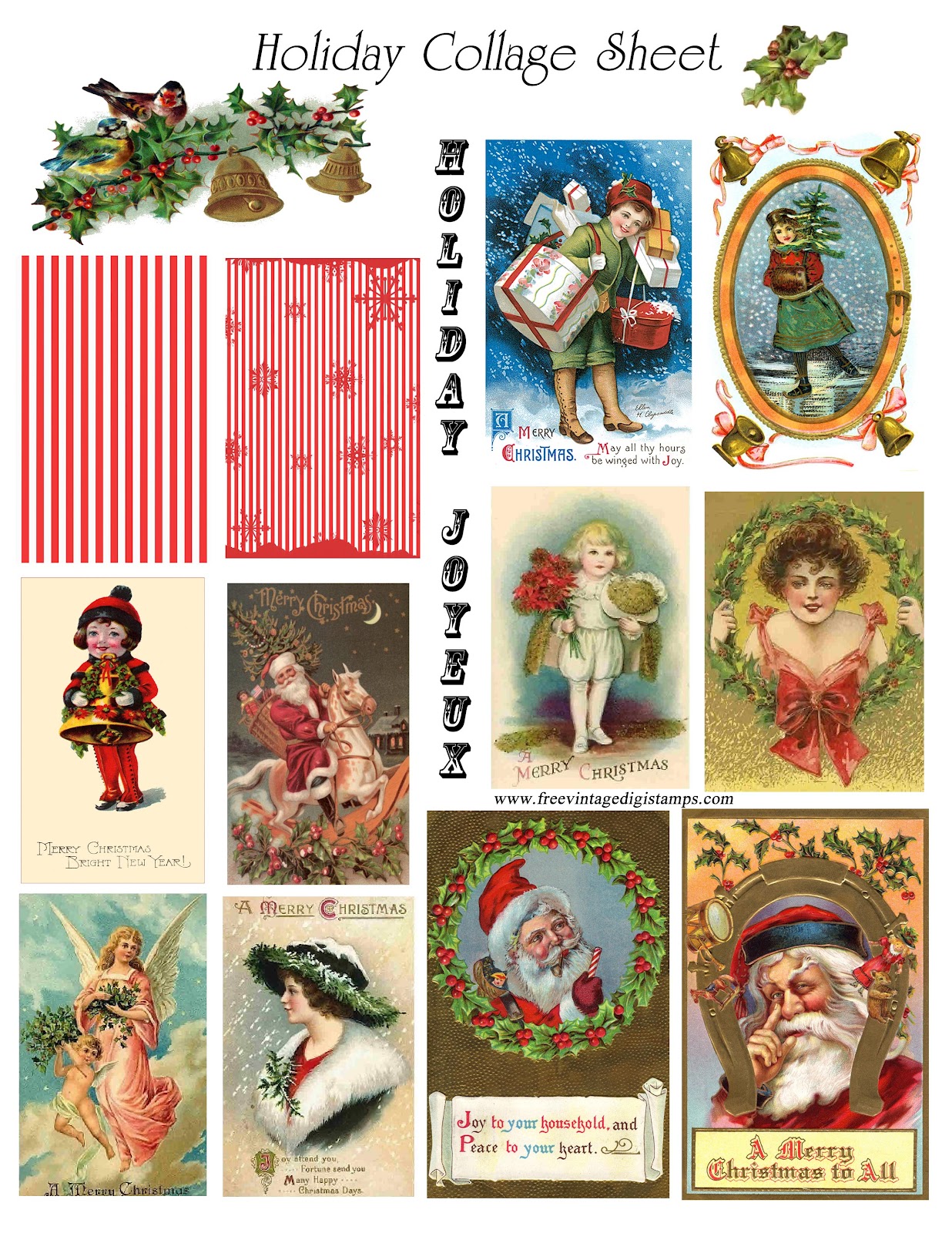 Free Printable Vintage Christmas Pictures Printable Free Templates 