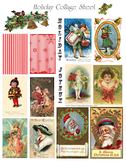 **FREE ViNTaGE DiGiTaL STaMPS**: Free Vintage Printable - Christmas Collage