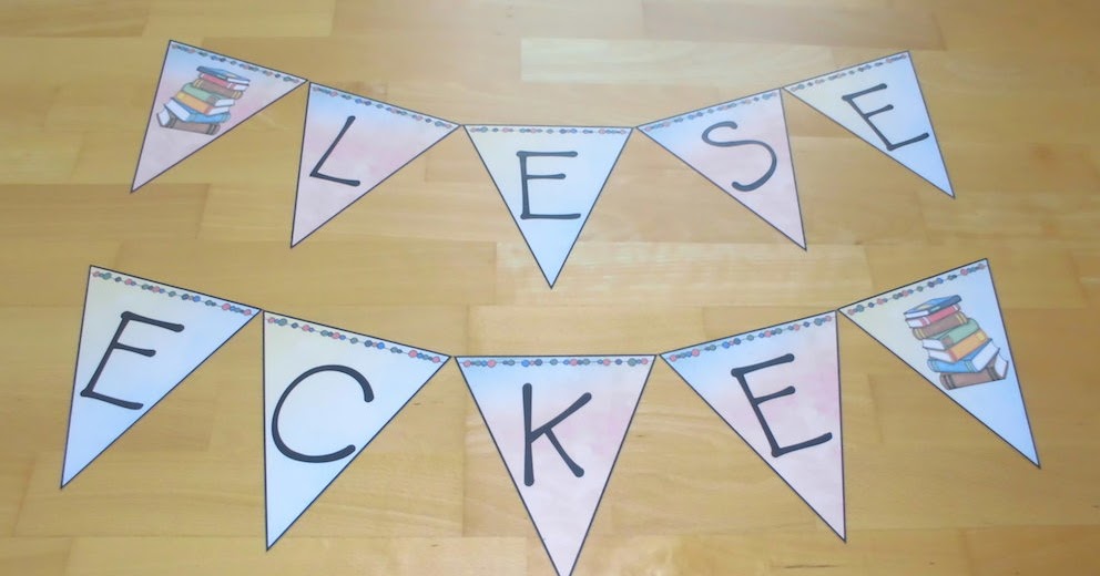 Materialwiese: Wimpelkette für die Leseecke