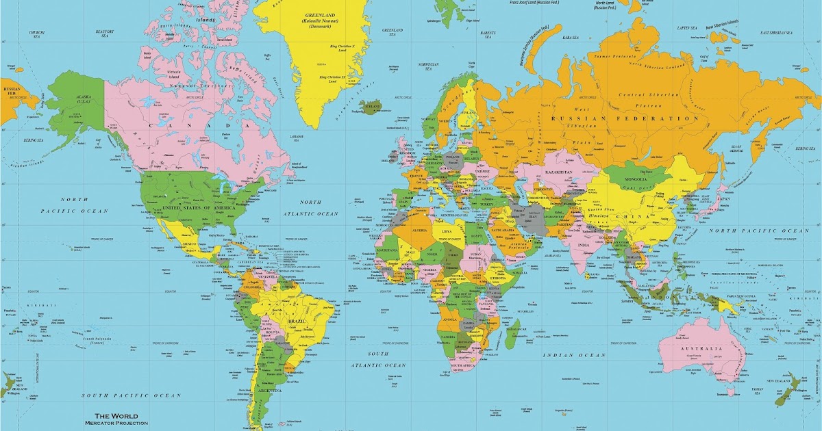 Learning Geology: World Map: Political and Physical