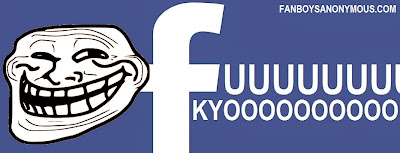 Facebook social network trolling banner
