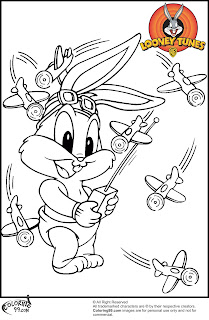 baby bugs bunny playing toys coloring pictures