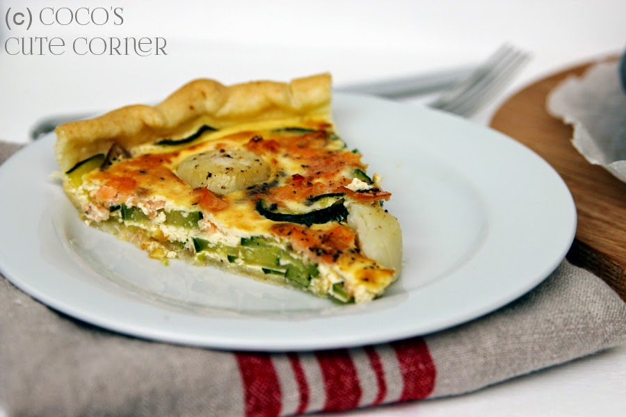 Coco's Cute Corner Quiche mit Jakobsmuscheln und Lachs mal etwas anderes