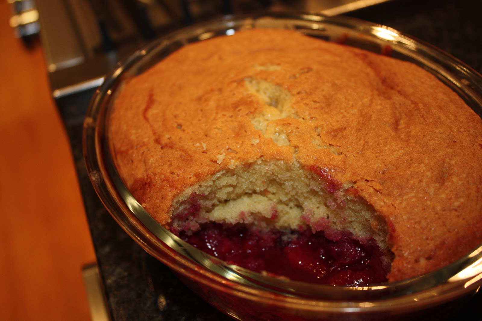 Style and Strawberries Eve's Pudding (but with plums...)