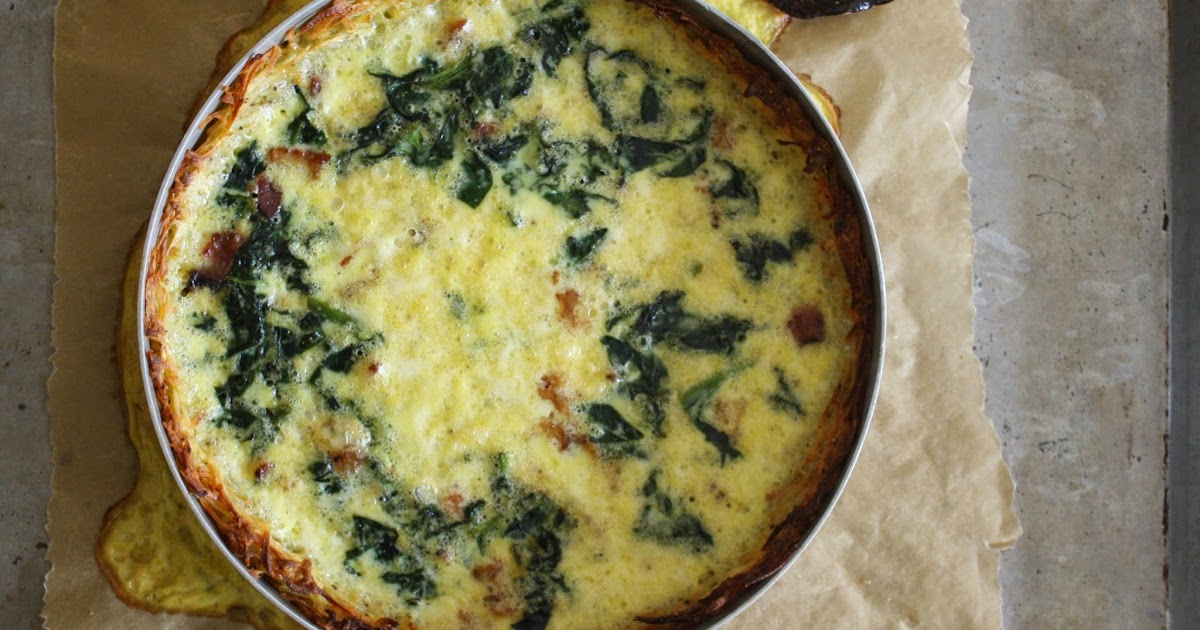 arielle clementine: Bacon and Spinach Quiche with Latke Crust