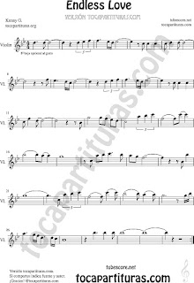 Violin Sheet Music for Endless Love Pop Baladas Music Scores