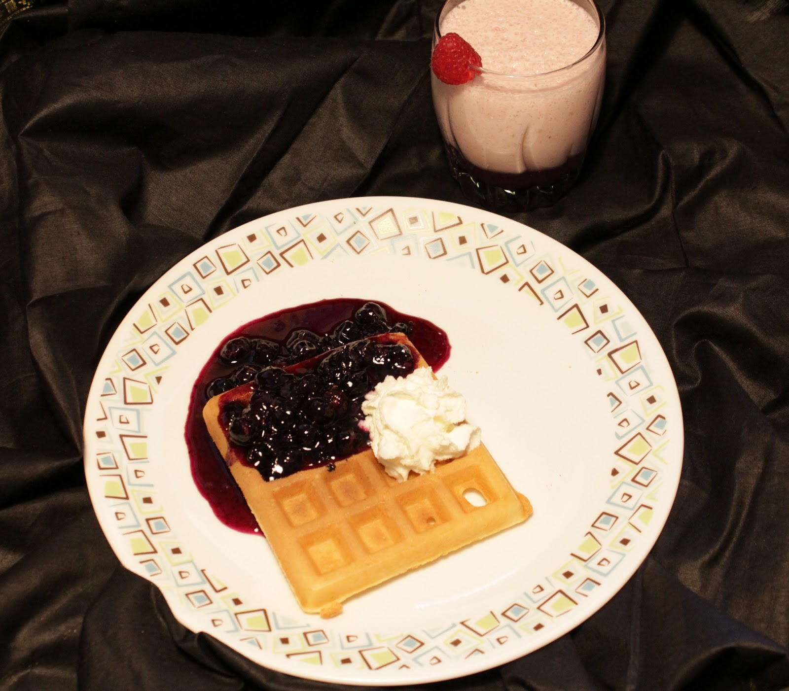 Sugar'N Spice Waffle (Makeahead Waffle Batter) 'N Blueberry Syrup