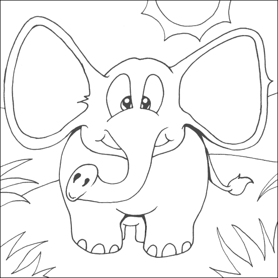 valentine elephant coloring pages - photo #29