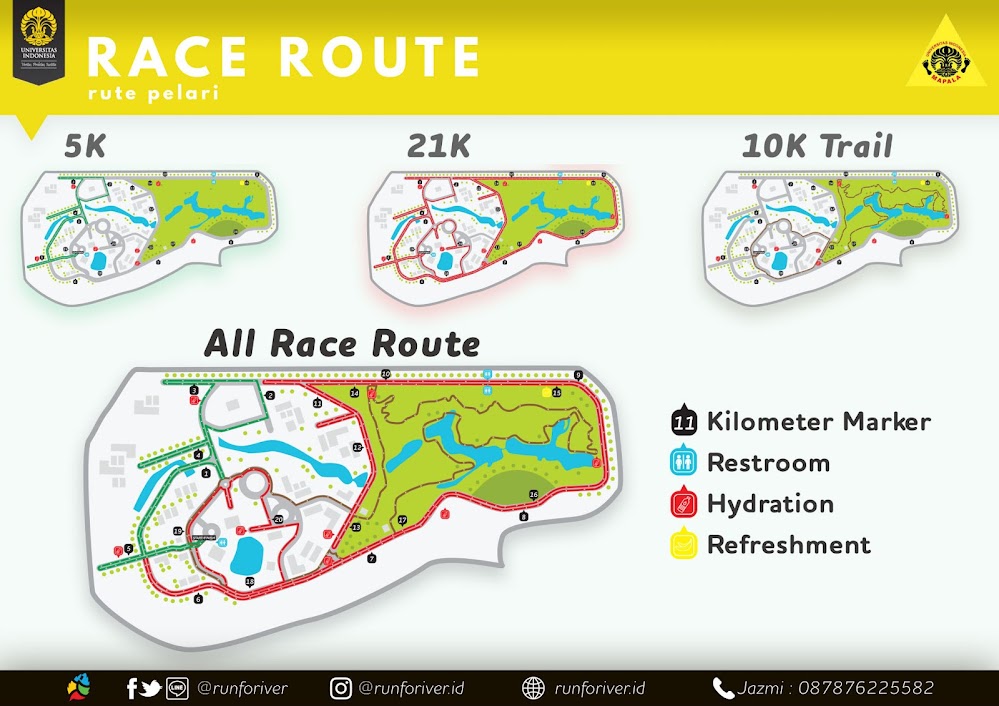 Rute RunForiver • 2018 RunForiver • 2018 Route Map