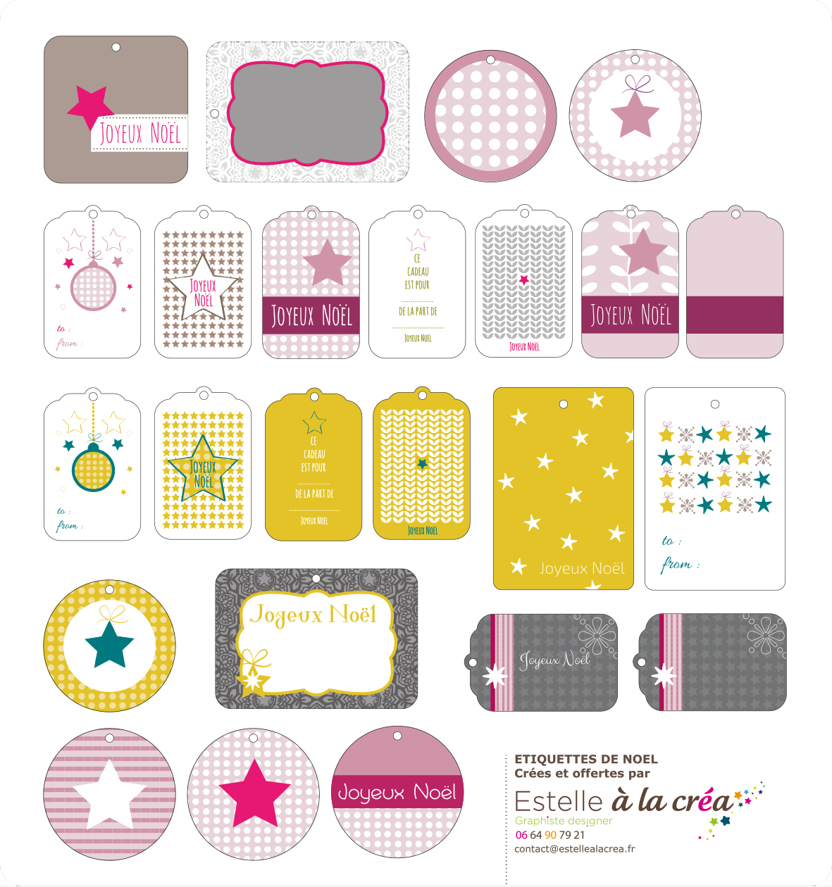 stellablue: Etiquettes pour vos cadeaux de Noël