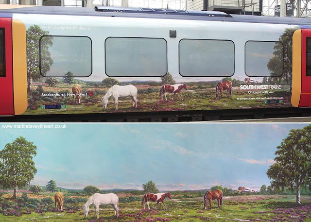 Martin Davey artist SWT commission 450118 SWT M P Davey art New forest train