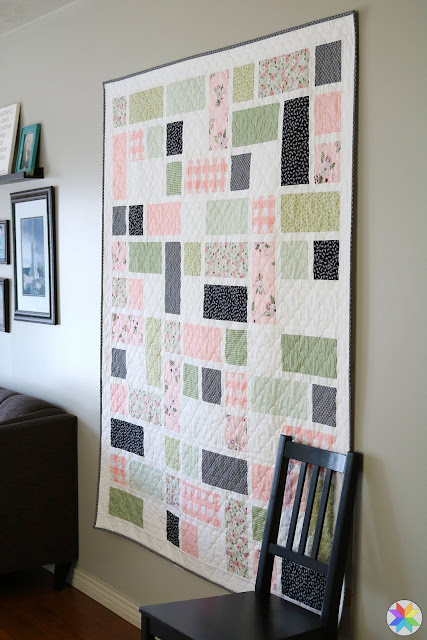 Grandstand quilt pattern by Andy of A Bright Corner from the book Fresh Fat Quarter Quilts - fabrics are Modern Farmhouse from Riley Blake Designs